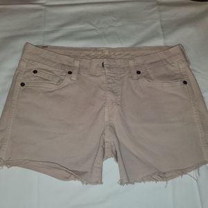 7 for all mankind pink denim cut off shorts 29